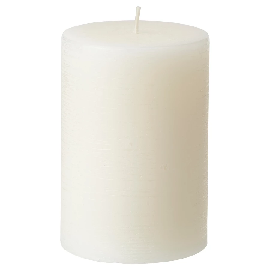 Ароматическая блочная свеча - IKEA JÄMLIK/JAMLIK/ЯМЛИК ИКЕА, 10х7 см, белый (изображение №1)