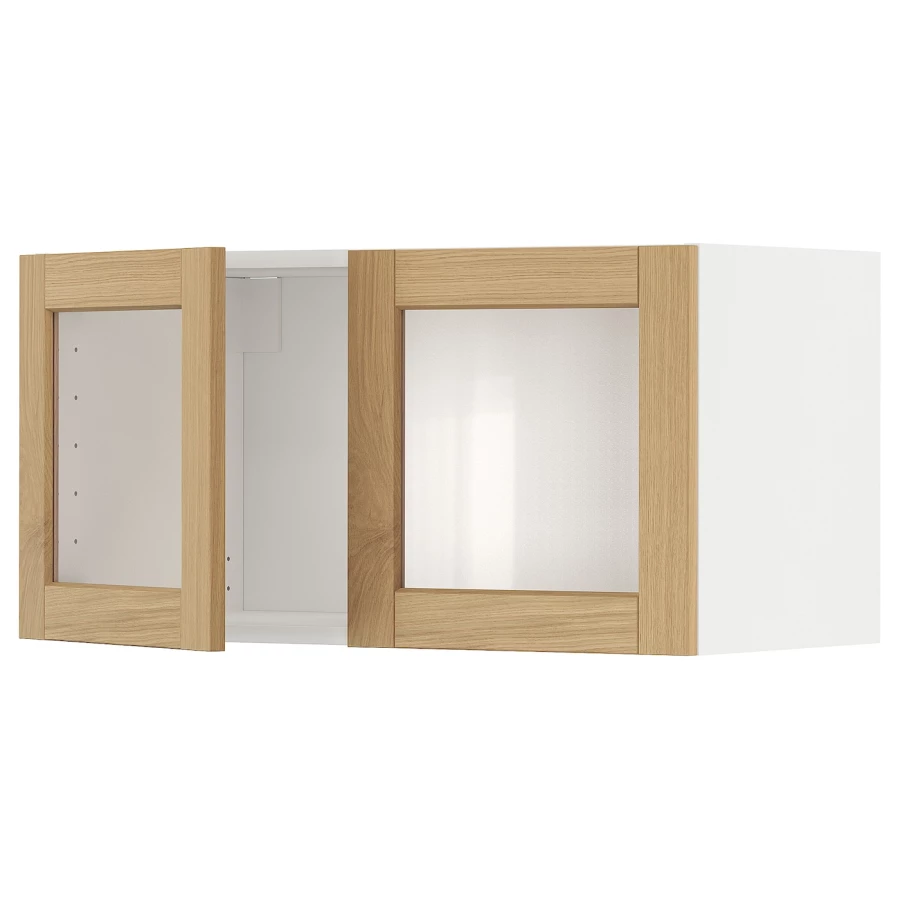 METOD Навесной шкаф/2 стеклянные двери ИКЕА (изображение №1)