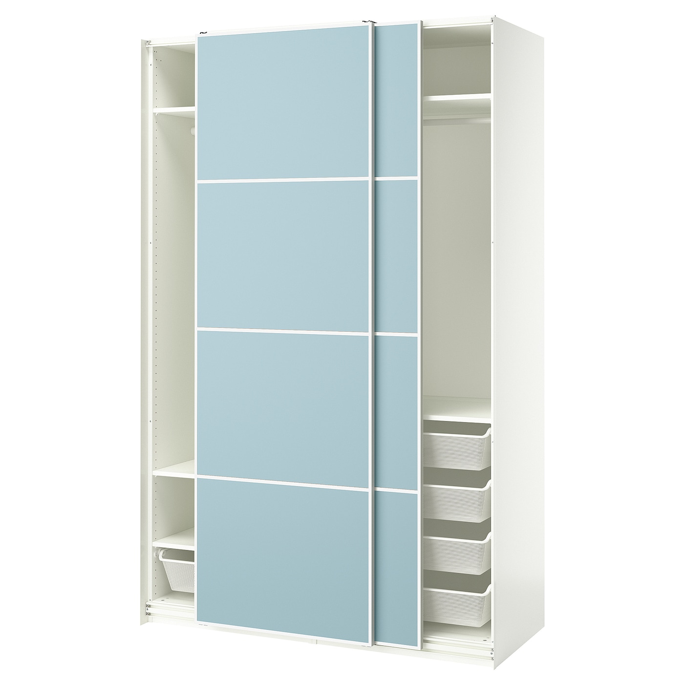 Шкаф - PAX / MEHAMN IKEA/ ПАКС / МЕХАМН  ИКЕА, 236х150  см, белый