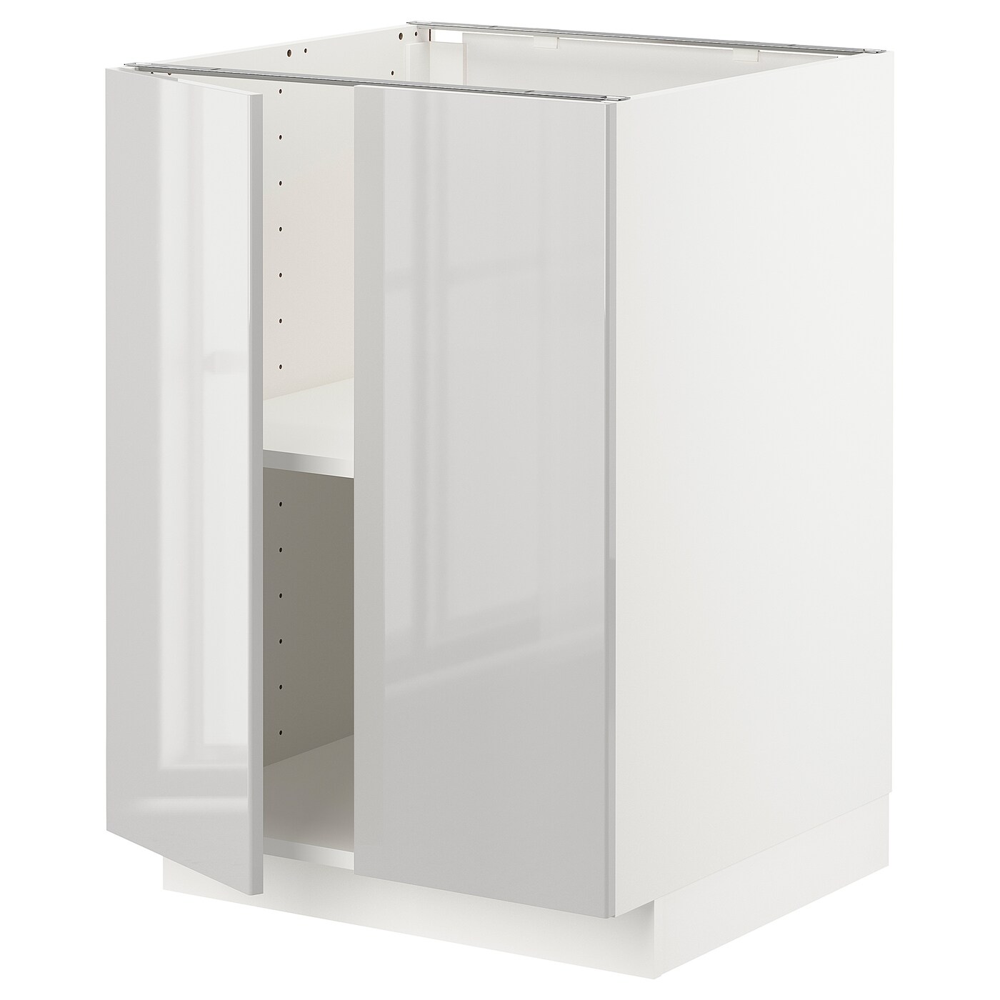Напольный шкаф - METOD IKEA/ МЕТОД ИКЕА,  88х60 см, белый/светло-серый