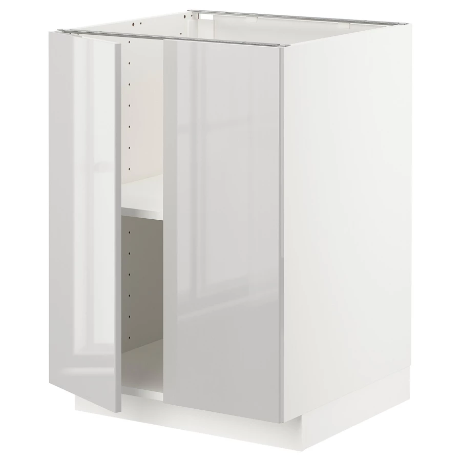 Напольный шкаф - METOD IKEA/ МЕТОД ИКЕА,  88х60 см, белый/светло-серый (изображение №1)