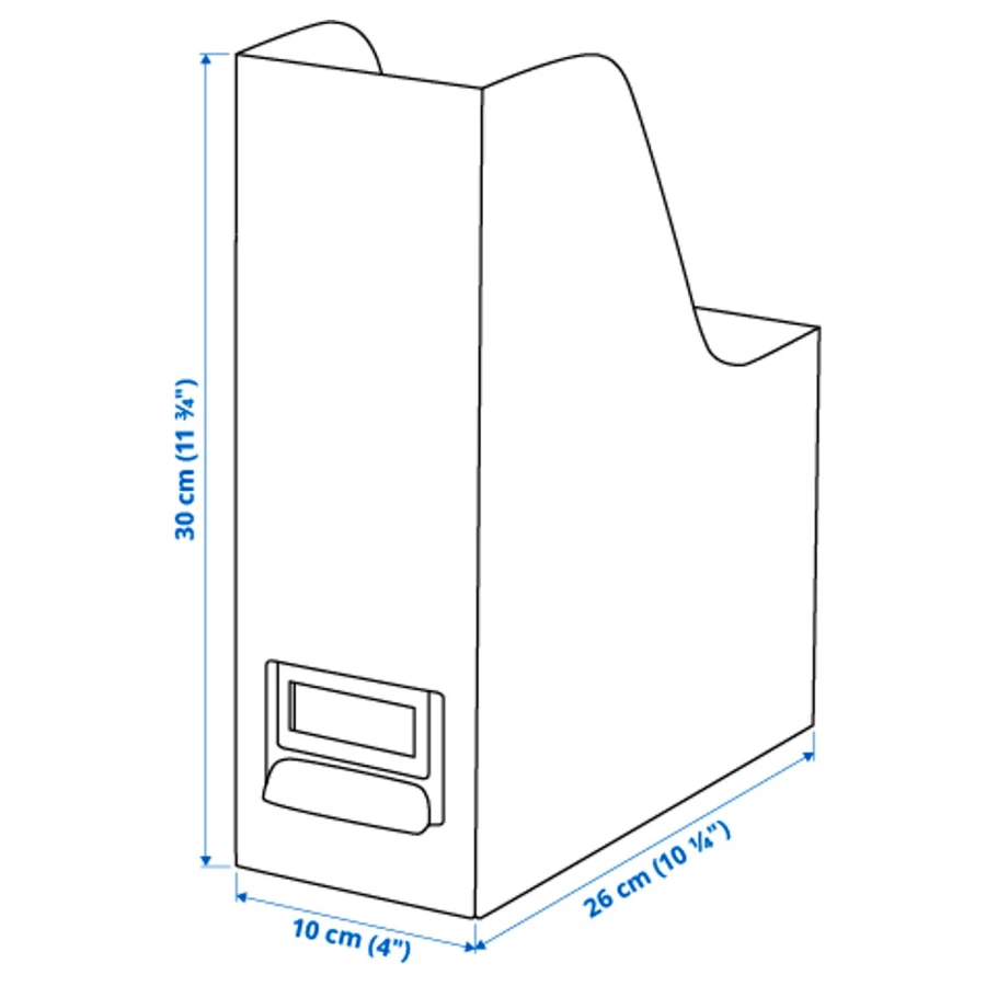 Папка журнальная - TJOG IKEA/ ЧУГ ИКЕА, 30х10 см, темно-серый (изображение №7)