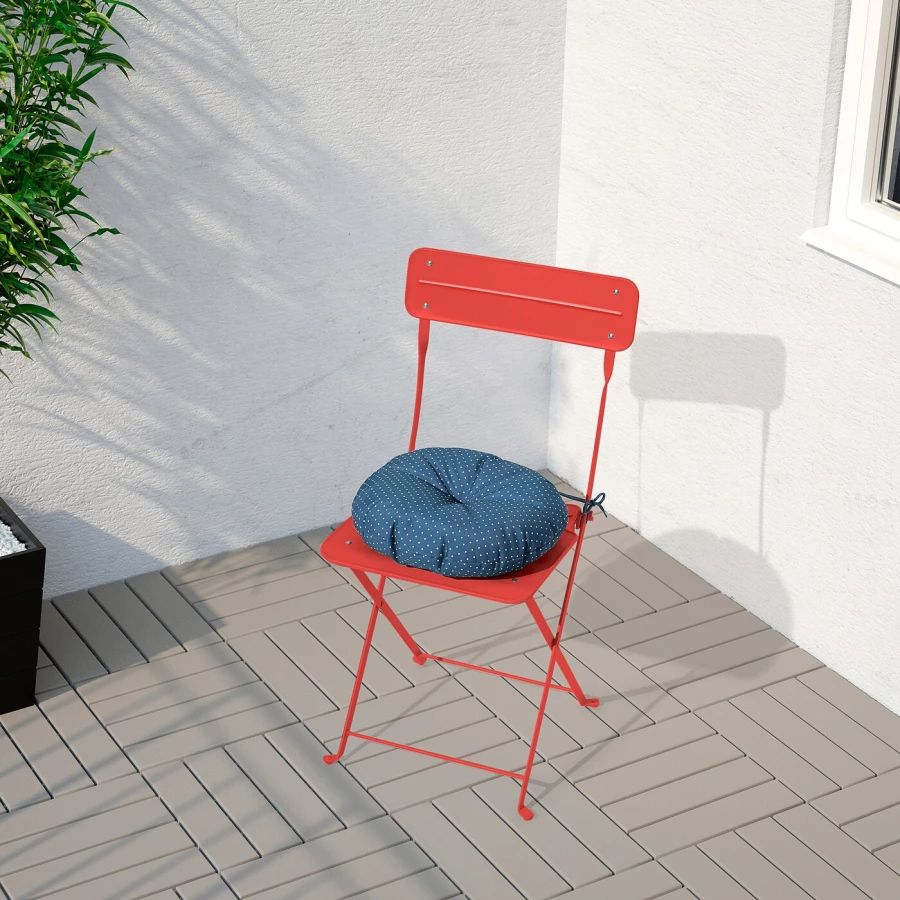 Стул садовый - IKEA SUNDSÖ/SUNDSO, 84x46x43см, красный, СУНДСЁ ИКЕА (изображение №4)