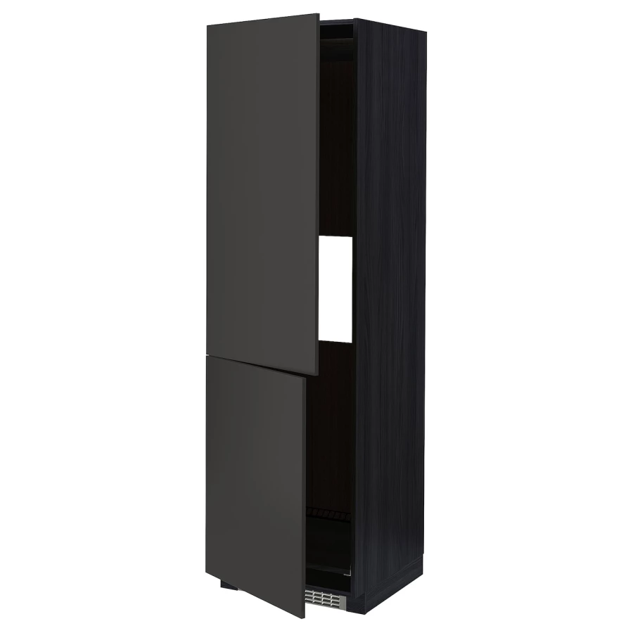 Модульный шкаф - METOD IKEA/ МЕТОД ИКЕА, 208х60 см, черный (изображение №1)