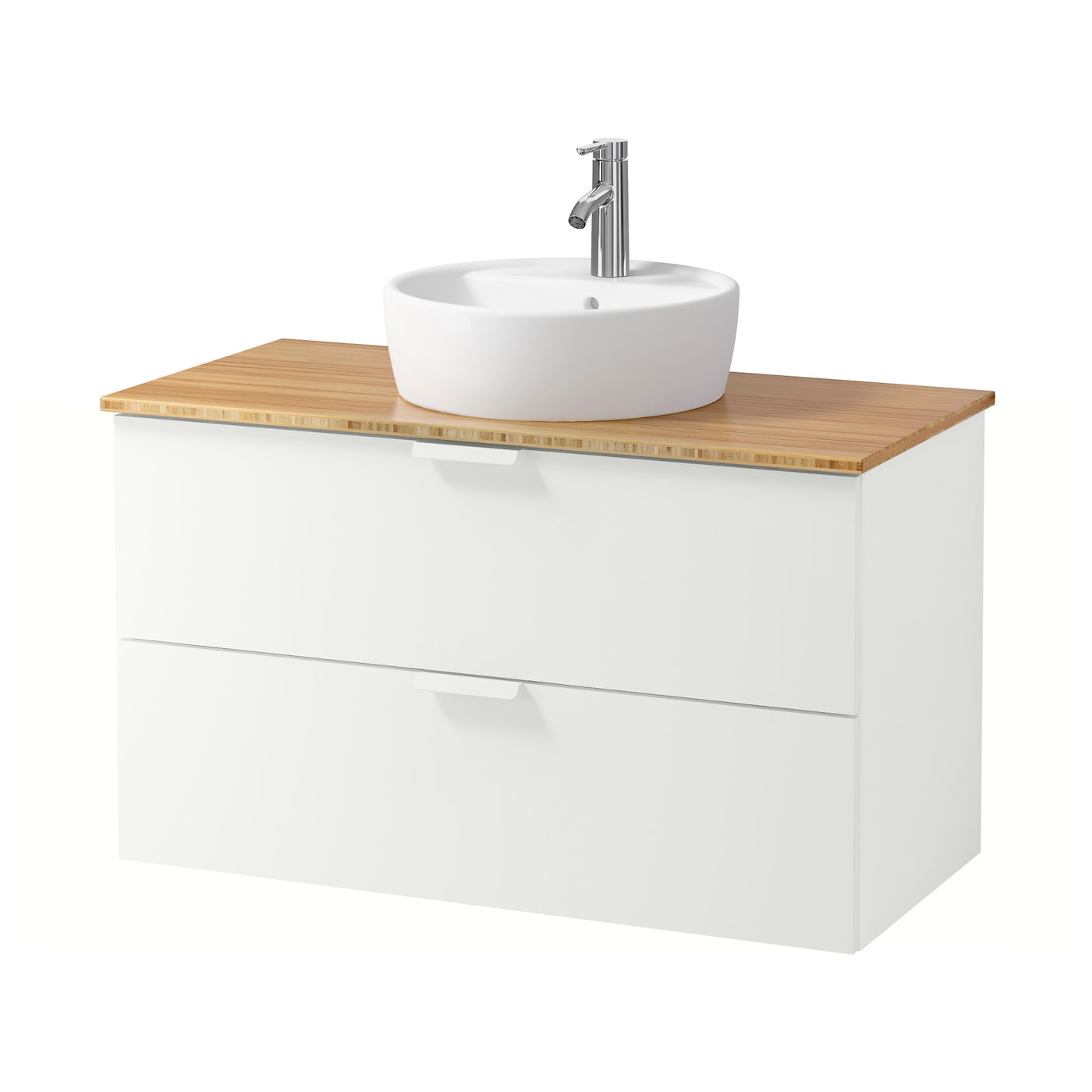 Шкаф со столешницей и умывальником - GODMORGON/TOLKEN / TÖRNVIKEN IKEA/ГОДМОРГОД /ТОЛКЕН/ТЕРНВИКЕН ИКЕА, 102х74 см, бежевый/белый