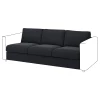 Чехол для 3-местной секции дивана -  IKEA VIMLE/ВИМЛЕ ИКЕА , черный