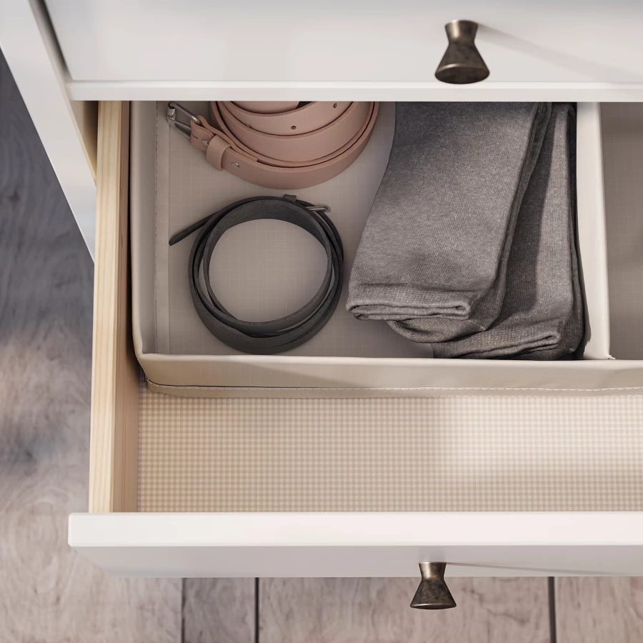 Комбинация мебели для спальни - IKEA IDANÄS/LINDBÅDEN/IDANAS/LINDBADEN, 200x140см, белый, ИДАНЭС/ЛИНДБАДЕН ИКЕА (изображение №9)