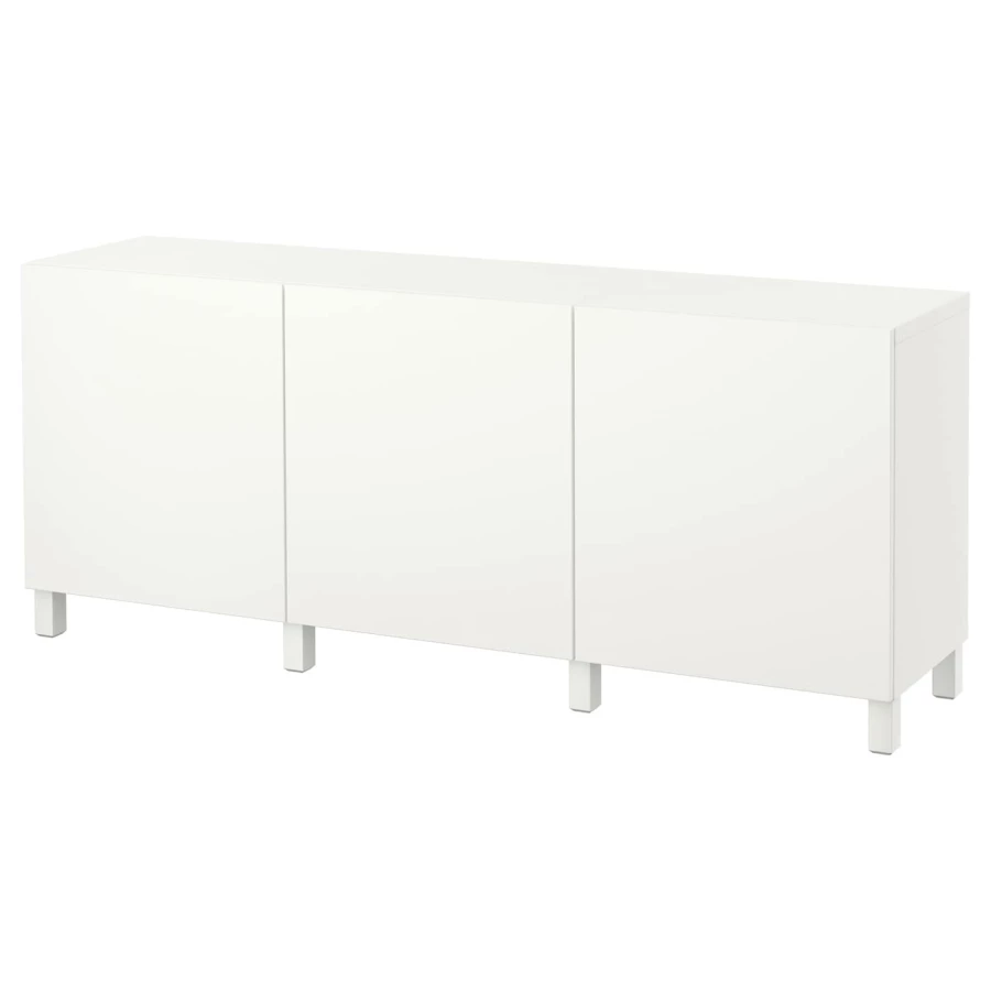 Комбинация для хранения - IKEA BESTÅ/BESTA/БЕСТА/БЕСТО ИКЕА, 180x40x74 см, белый, (изображение №1)
