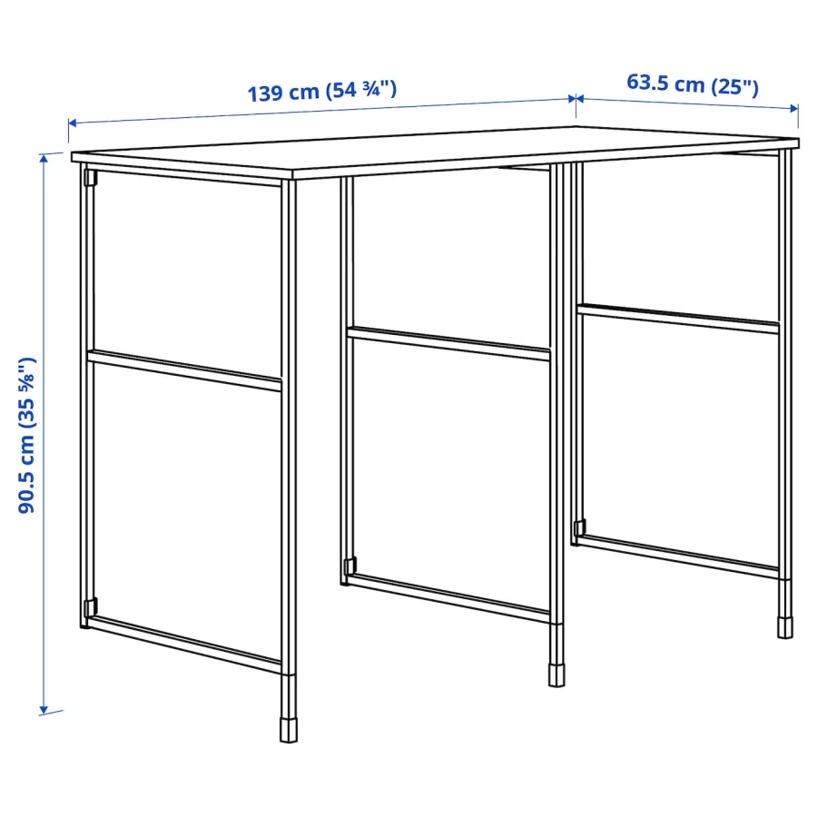 Стеллаж - IKEA ENHET/ ЭНХЕТ ИКЕА 139х63.5х87.5 см, белый (изображение №3)