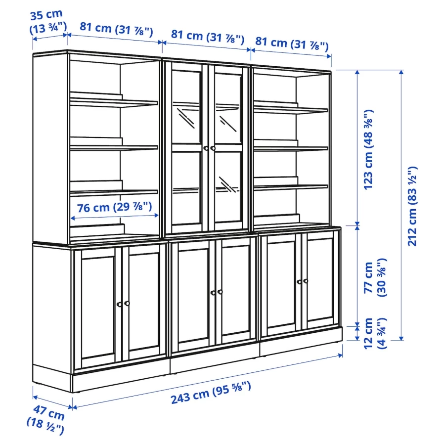 HAVSTA Книжный шкаф/стеклянная дверь ИКЕА (изображение №4)