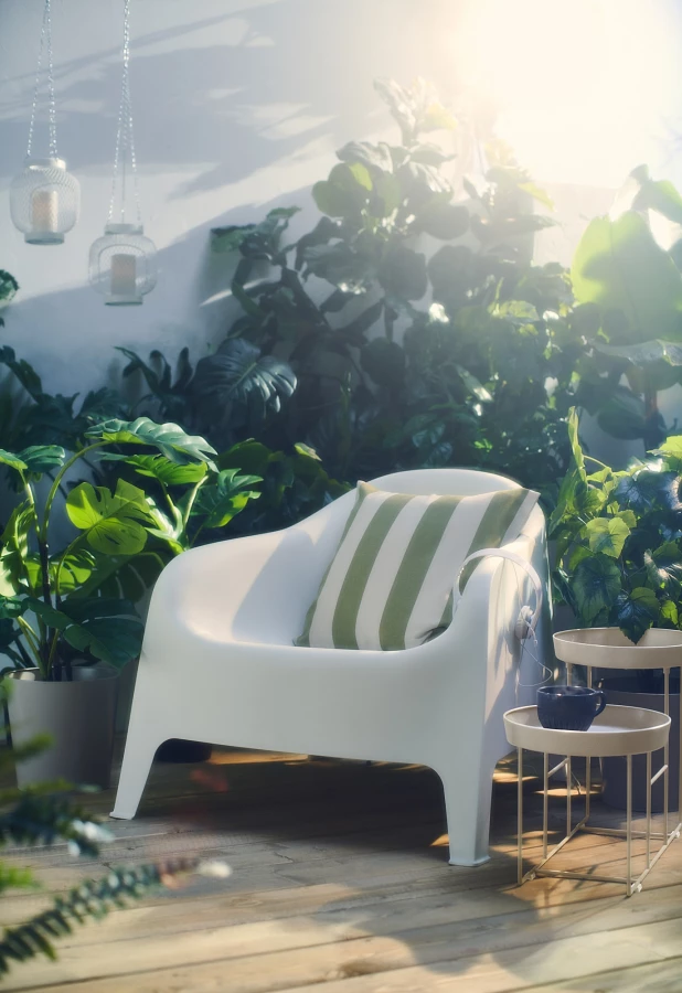 Садовое кресло - IKEA SKARPÖ, 71x79x81см, белый, СКАРПО ИКЕА (изображение №6)