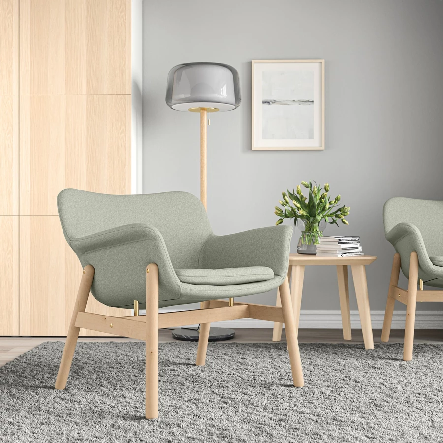 Кресло - IKEA VEDBO, 73х65х75 см, зеленый, ВЕДБУ ИКЕА (изображение №4)
