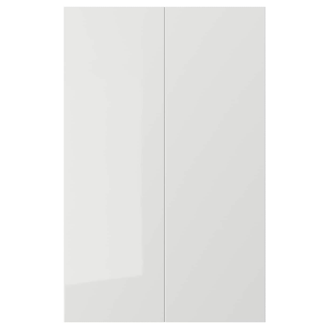 Дверца, 2 шт. - IKEA RINGHULT, 80х25 см, светло-серый, РИНГХУЛЬТ ИКЕА