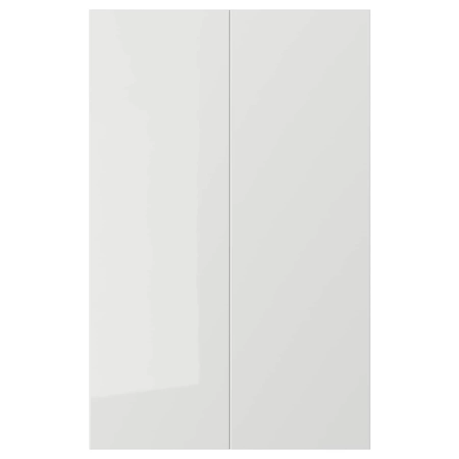 Дверца, 2 шт. - IKEA RINGHULT, 80х25 см, светло-серый, РИНГХУЛЬТ ИКЕА (изображение №1)
