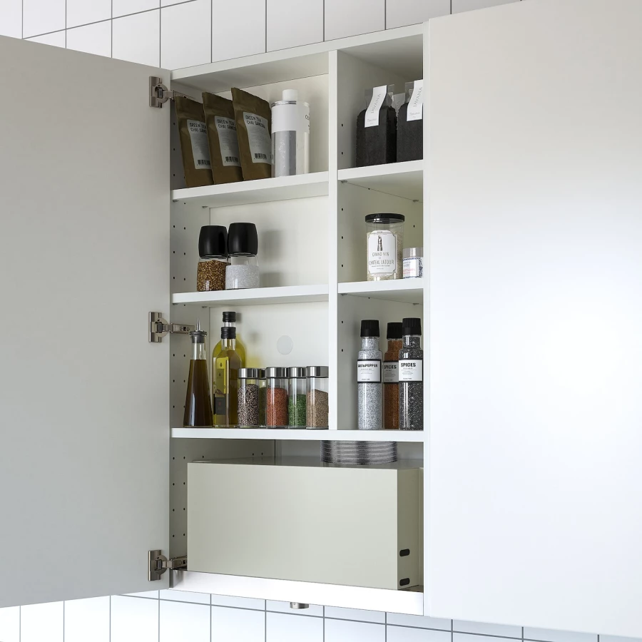 Шкафчик навесной для встроенной вытяжки -  METOD  IKEA/  МЕТОД ИКЕА, 80х60 см, белый (изображение №2)