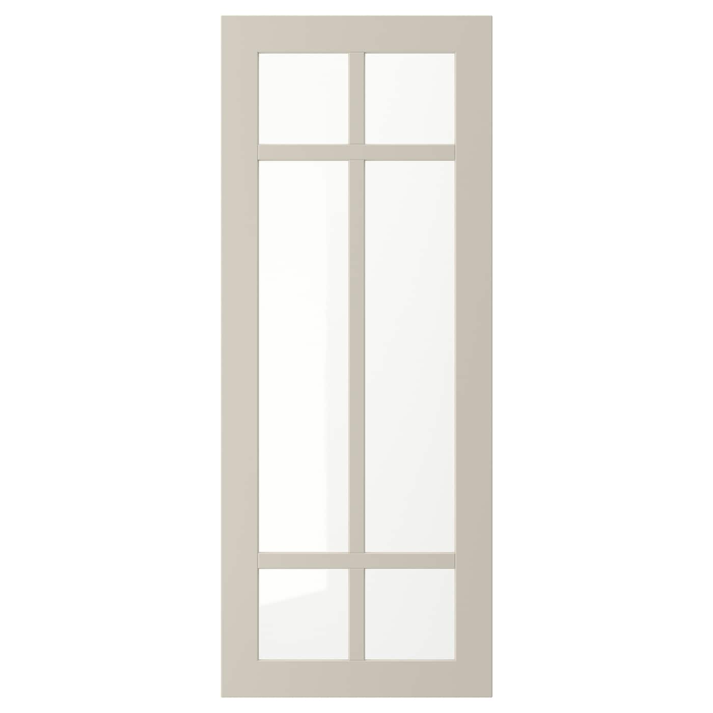 Дверца со стеклом - IKEA STENSUND, 100х40 см, бежевый, СТЕНСУНД ИКЕА