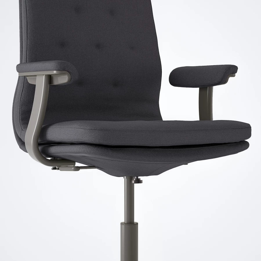 Офисный стул - IKEA MULLFJÄLLET/MULLFJALLET, 72x72x112см, черный, МАЛЛФЬЯЛЛЕТ ИКЕА (изображение №4)