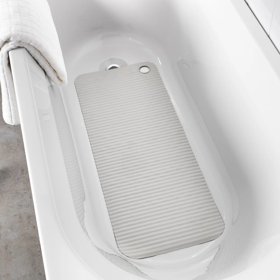 Коврик для ванной - IKEA DOPPA, 84х33 см, серый, ДОППА ИКЕА (изображение №2)