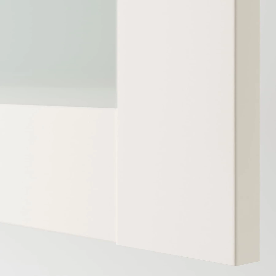 Гардероб - IKEA PAX/BERGSBO/ПАКС/БЕРГСБУ ИКЕА, 100x60x236 см, белый из матового стекла (изображение №3)