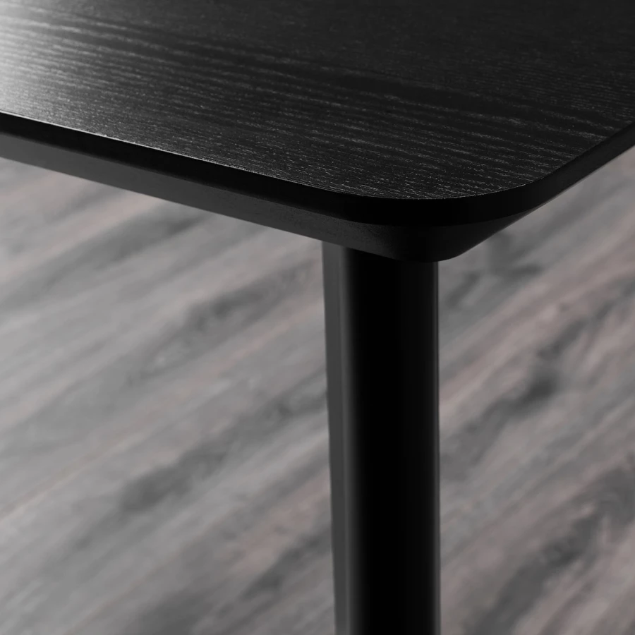 Кухонный стол - LISABO/IDOLF  IKEA/ ЛИСАБО/ИДОЛЬФ  ИКЕА, 140х78х74 см, черный (изображение №6)
