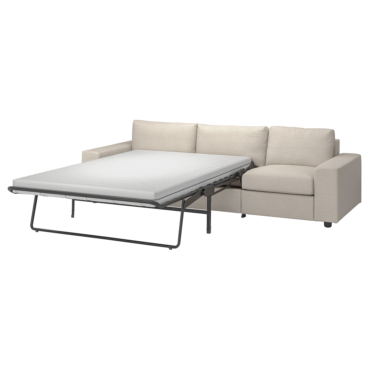 3-местный диван с шезлонгом - IKEA VIMLE, 98x275см, бежевый, ВИМЛЕ ИКЕА