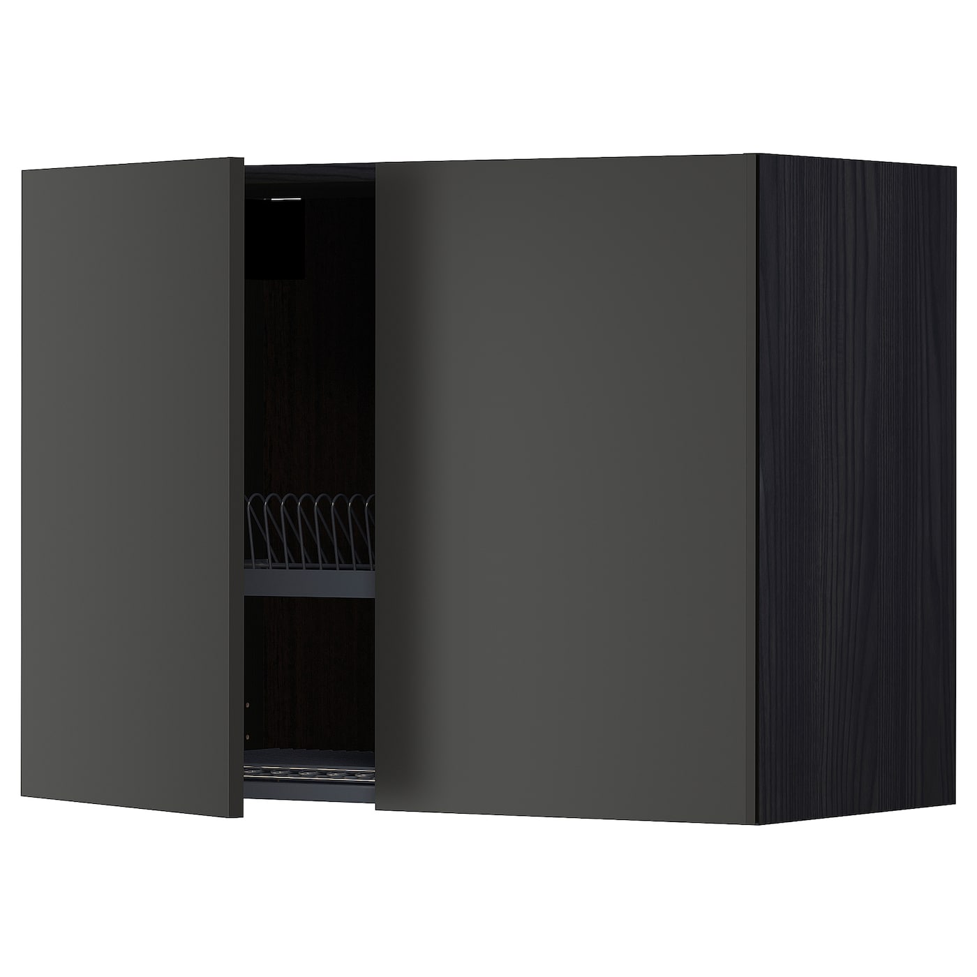 Навесной шкаф с сушилкой - METOD IKEA/ МЕТОД ИКЕА, 60х80 см, черный