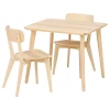 Стол и 2 стула -LISABO / LISABO IKEA/ ЛИСАБО ИКЕА, 88х74х46 см, дерево