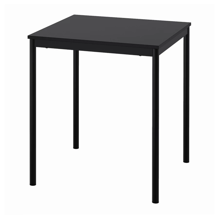 Стол обеденный - IKEA SANDSBERG, 67х67х73 см, черный, САНДСБЕРГ ИКЕА (изображение №1)