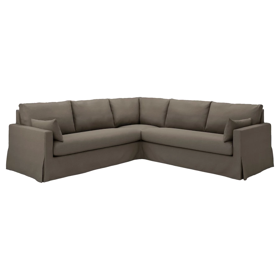 4-местный угловой диван - IKEA HYLTARP, 93x264см, серый, ХИЛТАРП ИКЕА (изображение №1)