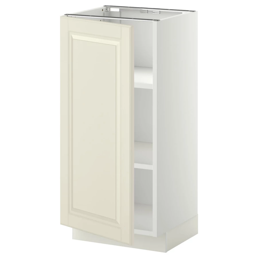 Напольный кухонный шкаф  - IKEA METOD, 88x39,5x40см, белый/светло-бежевый, МЕТОД ИКЕА (изображение №1)