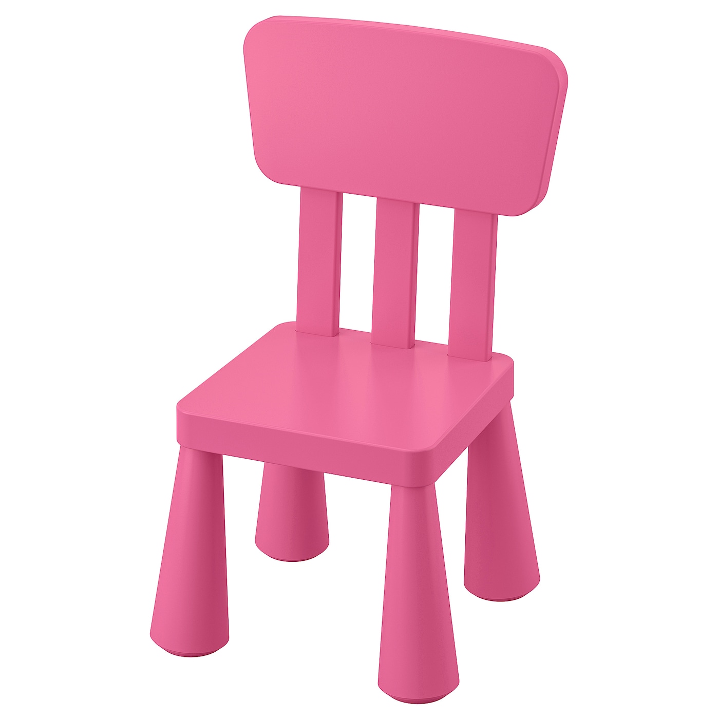 Стул детский - IKEA MAMMUT/МАММУТ ИКЕА, 67х39 см, розовый