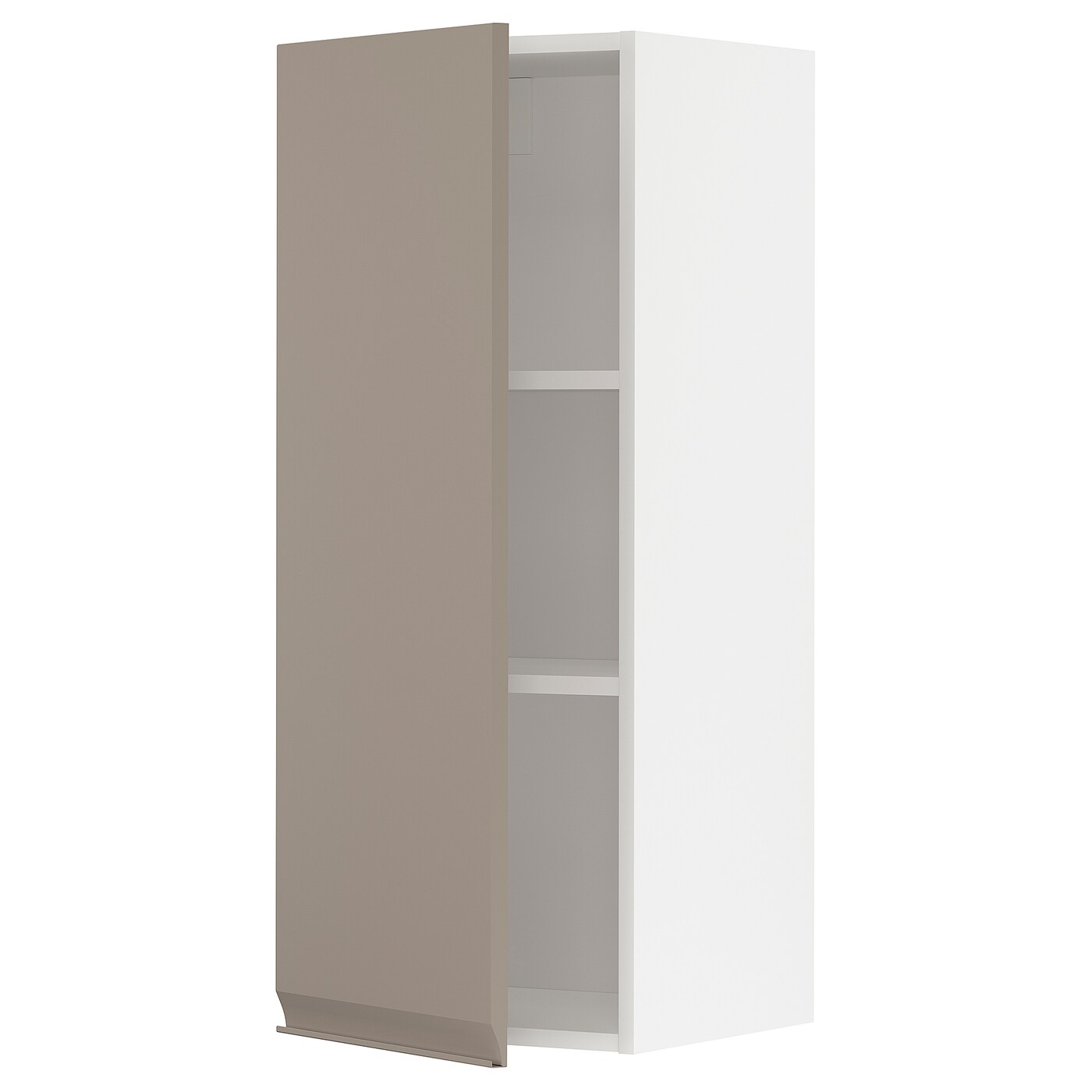 Навесной шкаф с полкой - METOD IKEA/ МЕТОД ИКЕА, 40х100 см, белый/светло-коричневый