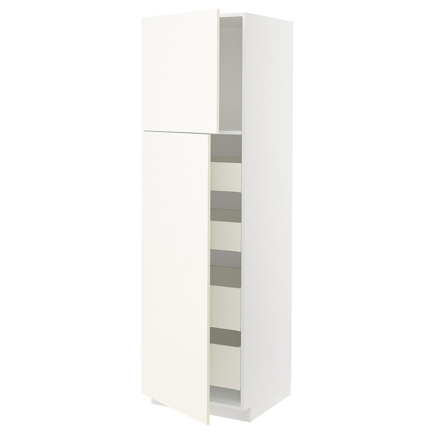 Высокий шкаф - IKEA METOD/MAXIMERA/МЕТОД/МАКСИМЕРА ИКЕА, 200х60х60 см, белый