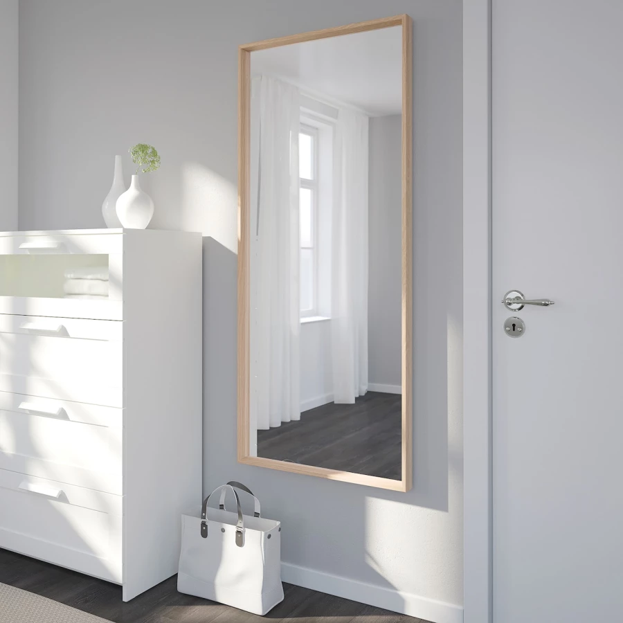 Зеркало - NISSEDAL IKEA/ НИССЕДАЛЬ ИКЕА, 65х150 см,  бежевый (изображение №2)