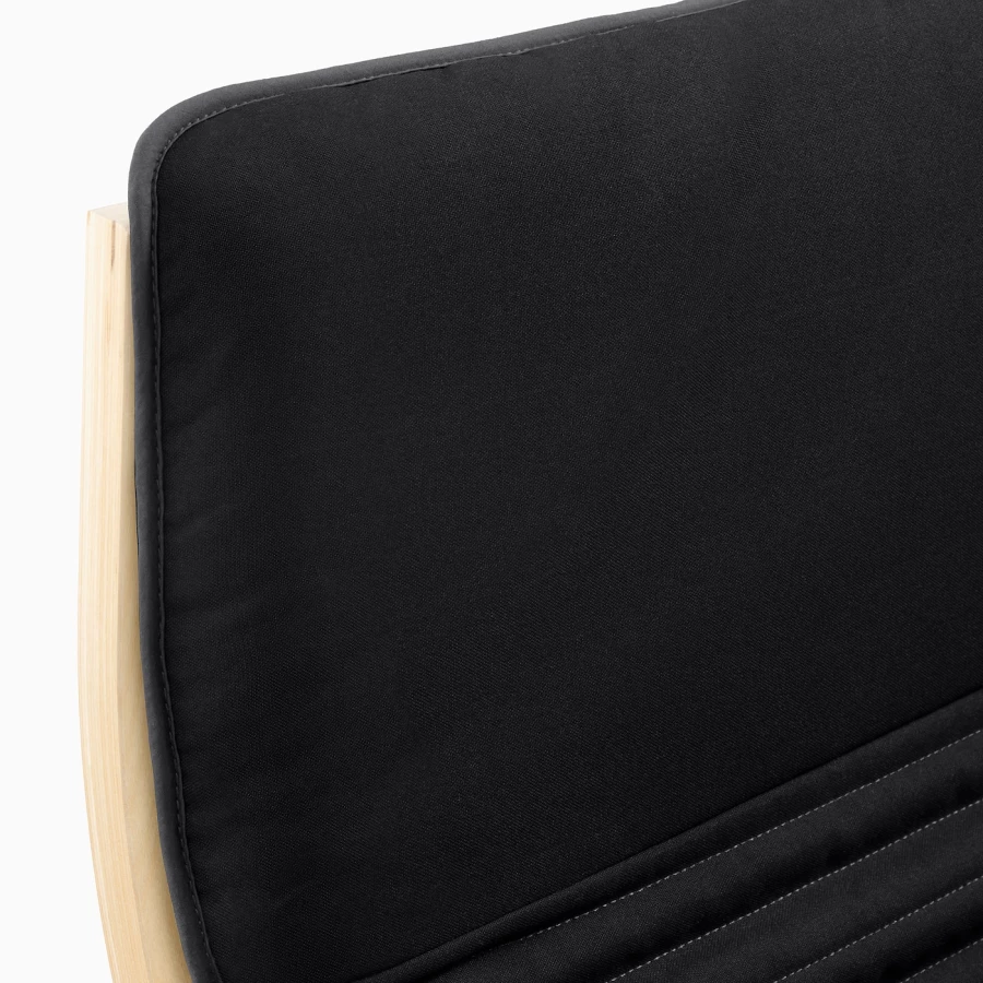 Кресло-качалка - IKEA POÄNG/POANG/ПОЭНГ ИКЕА, 68х94х95 см, черный (изображение №4)