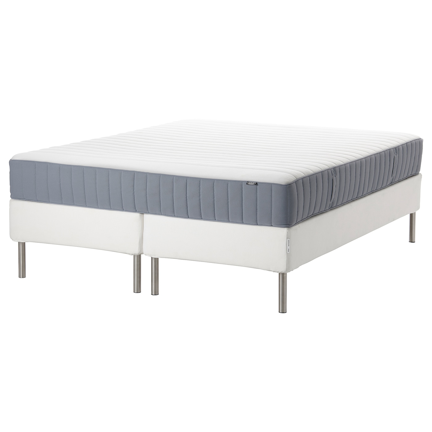 Кровать - IKEA ESPEVÄR/VALEVÅG/ESPEVAR/VALEVAG, 200х180 см, матрас средне-жесткий, белый, ЭСПЕВАР/ВАЛЕВОГ ИКЕА