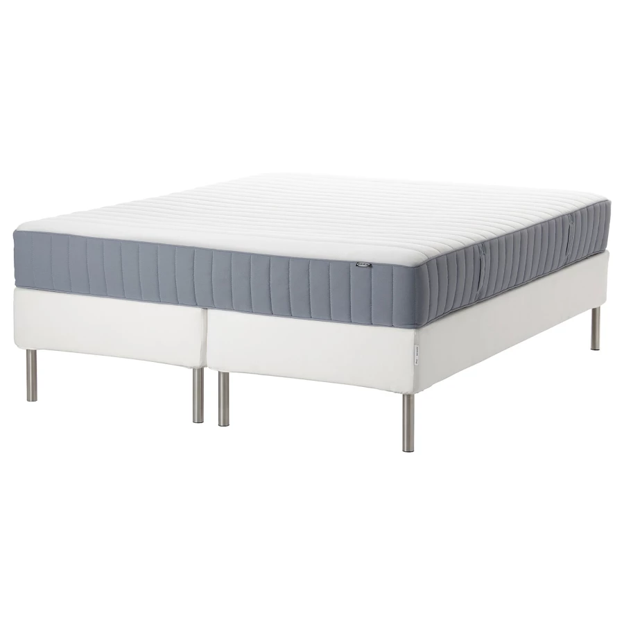 Кровать - IKEA ESPEVÄR/VALEVÅG/ESPEVAR/VALEVAG, 200х180 см, матрас средне-жесткий, белый, ЭСПЕВАР/ВАЛЕВОГ ИКЕА (изображение №1)