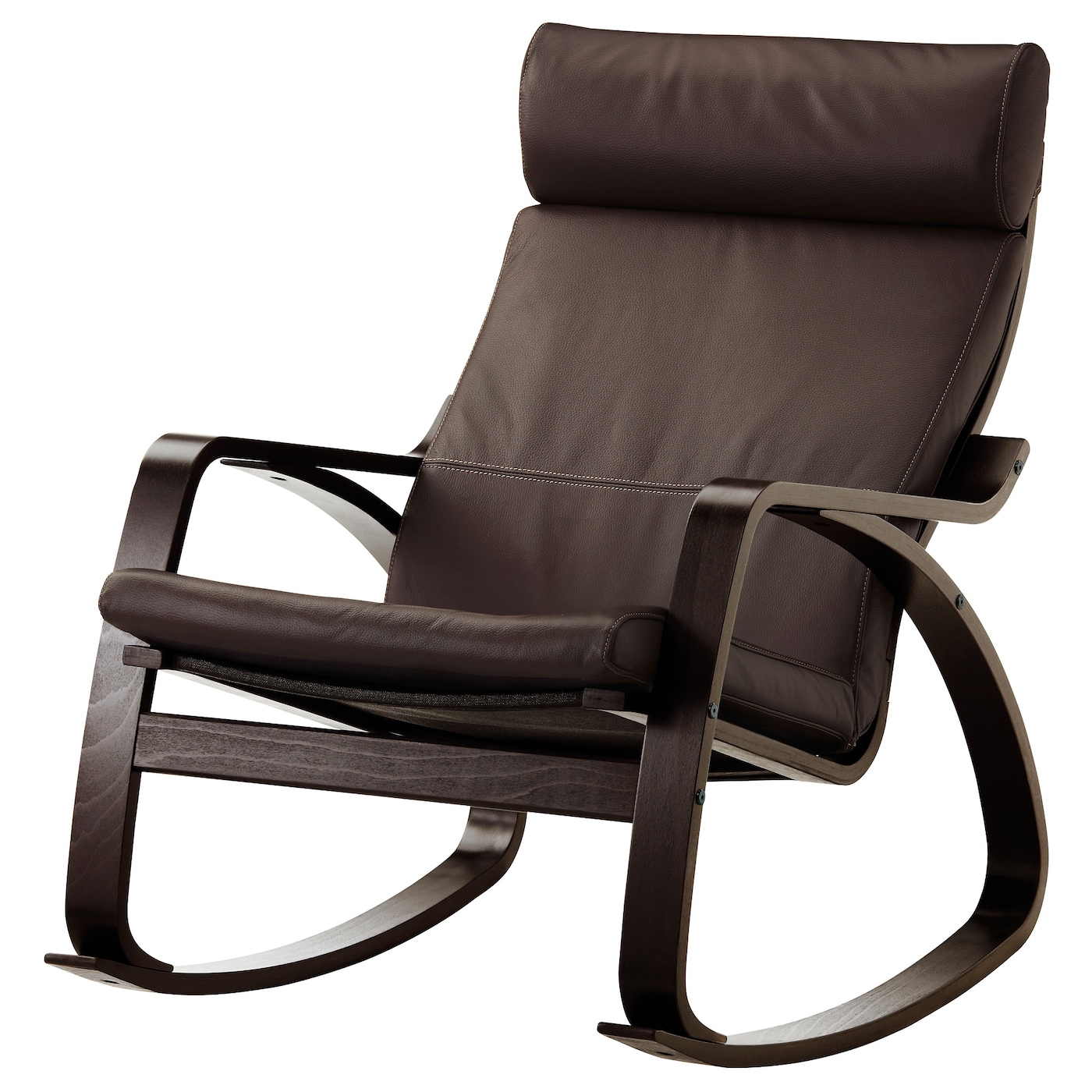 Кресло-качалка - IKEA POÄNG/POANG/ПОЭНГ ИКЕА, 68х94х95 см, коричневый