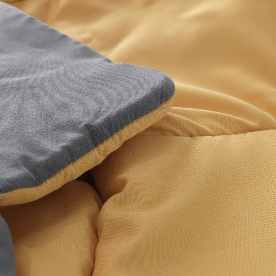 Поддерживающая подушка и чехол - LANGUR IKEA/  ЛАНГУР ИКЕА,  40х22 см, серый/желтый (изображение №5)