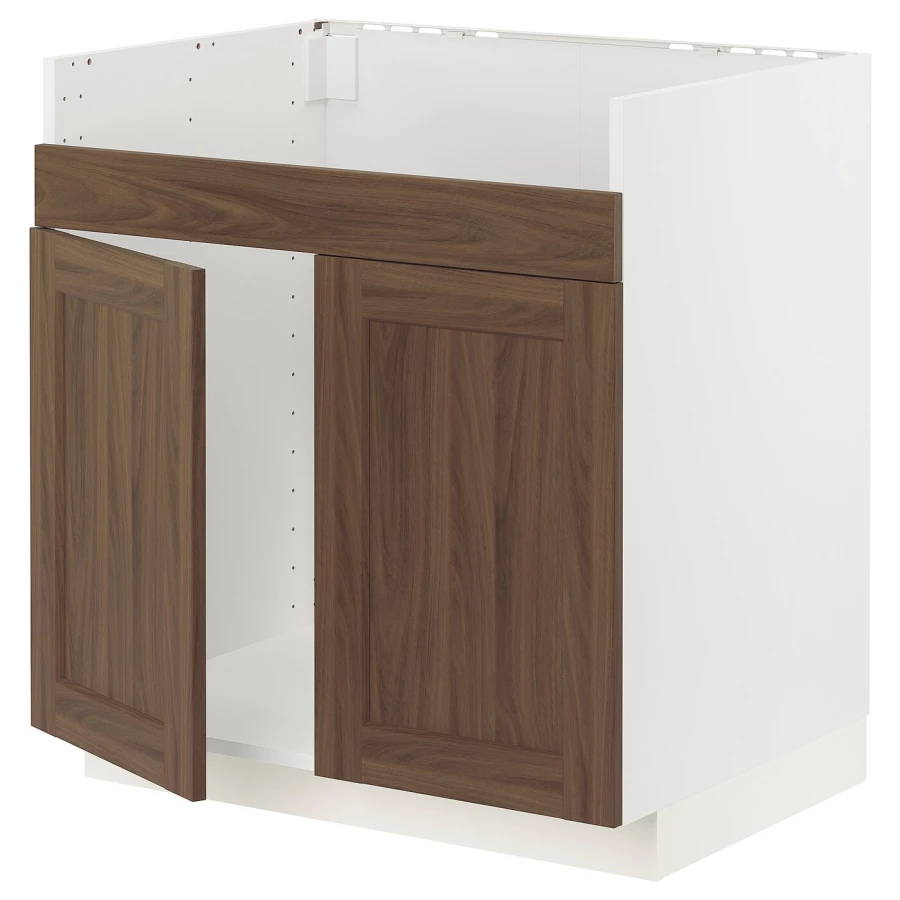 Шкаф под раковину - METOD / HAVSEN  IKEA/ МЕТОД/ХАВСЕН/ИКЕА, 88х80 см, коричневый/белый (изображение №1)