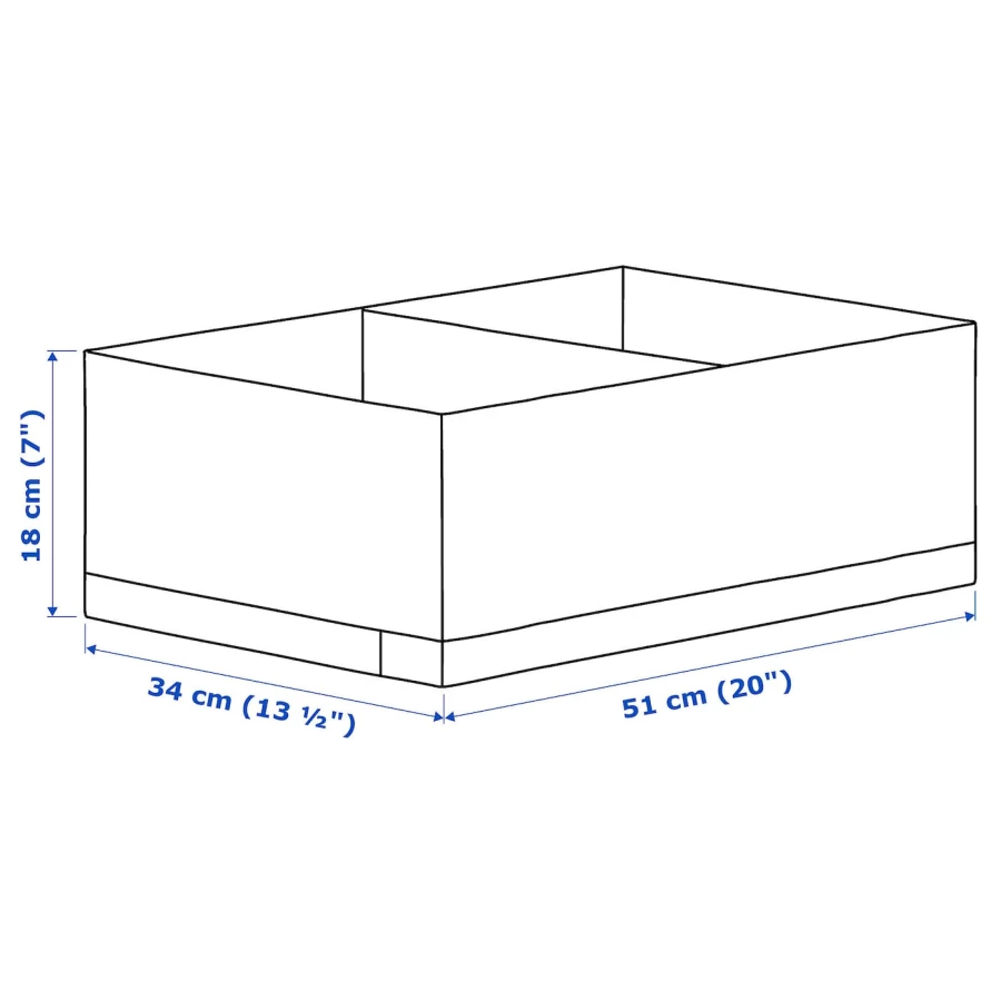 Коробка с отделениями - STUK IKEA/ СТУК  ИКЕА, 51х34х18 см, белый (изображение №6)
