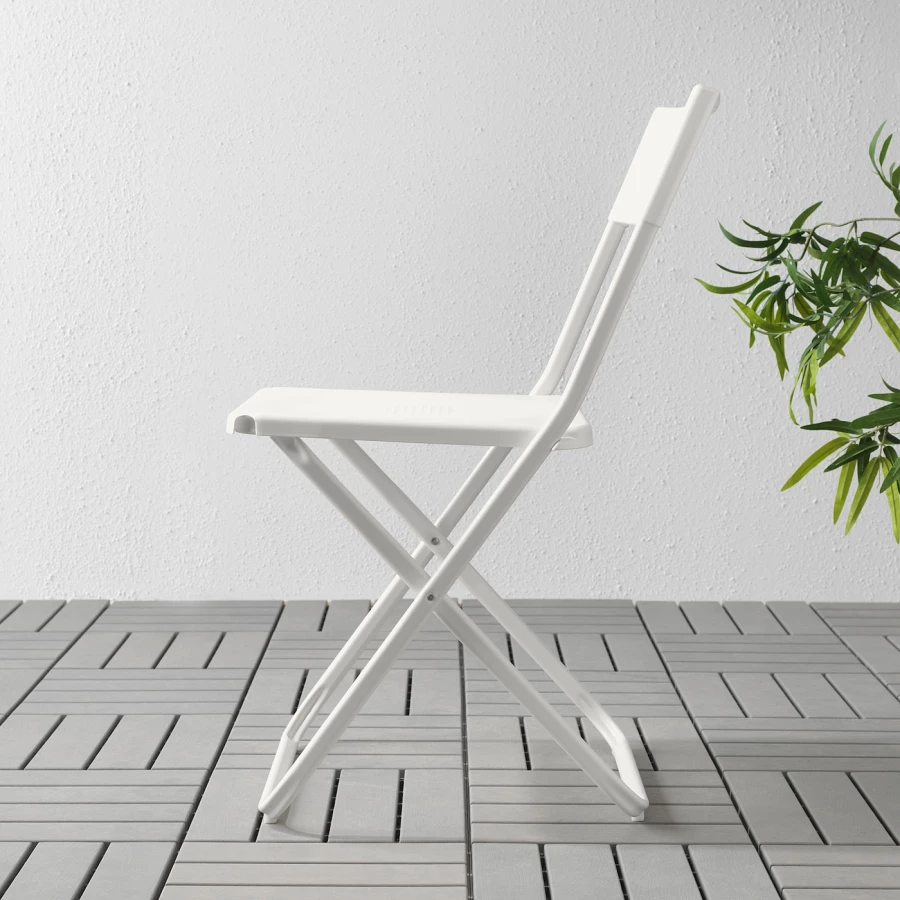Складной стул - FEJAN ИКЕА, 89х44х42 см, белый, ФЕЙЯН ИКЕА (изображение №2)