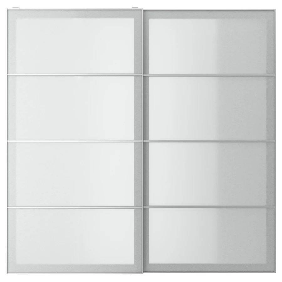 Пара раздвижных дверных рам - IKEA SVARTISDAL/СВАРТИСДАЛЬ ИКЕА, 200х201 см, серый (изображение №1)