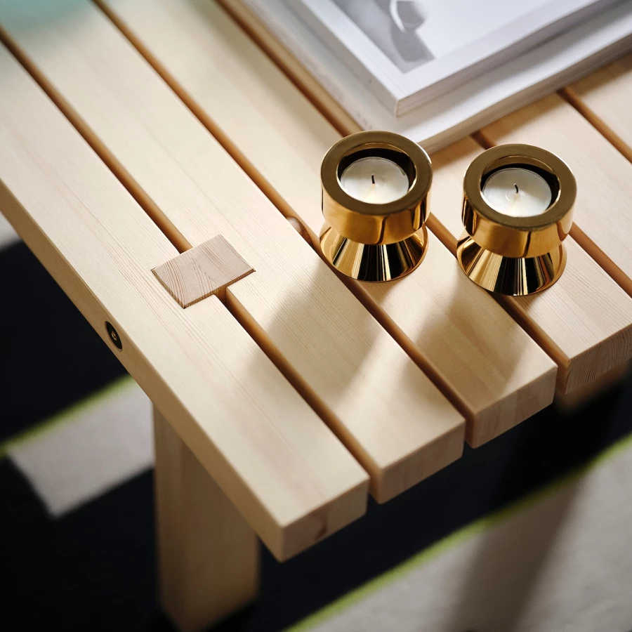Подсвечник  IKEA STOCKHOLM 2025/СТОКГОЛЬМ 2025 ИКЕА, 6 см, золотой (изображение №4)