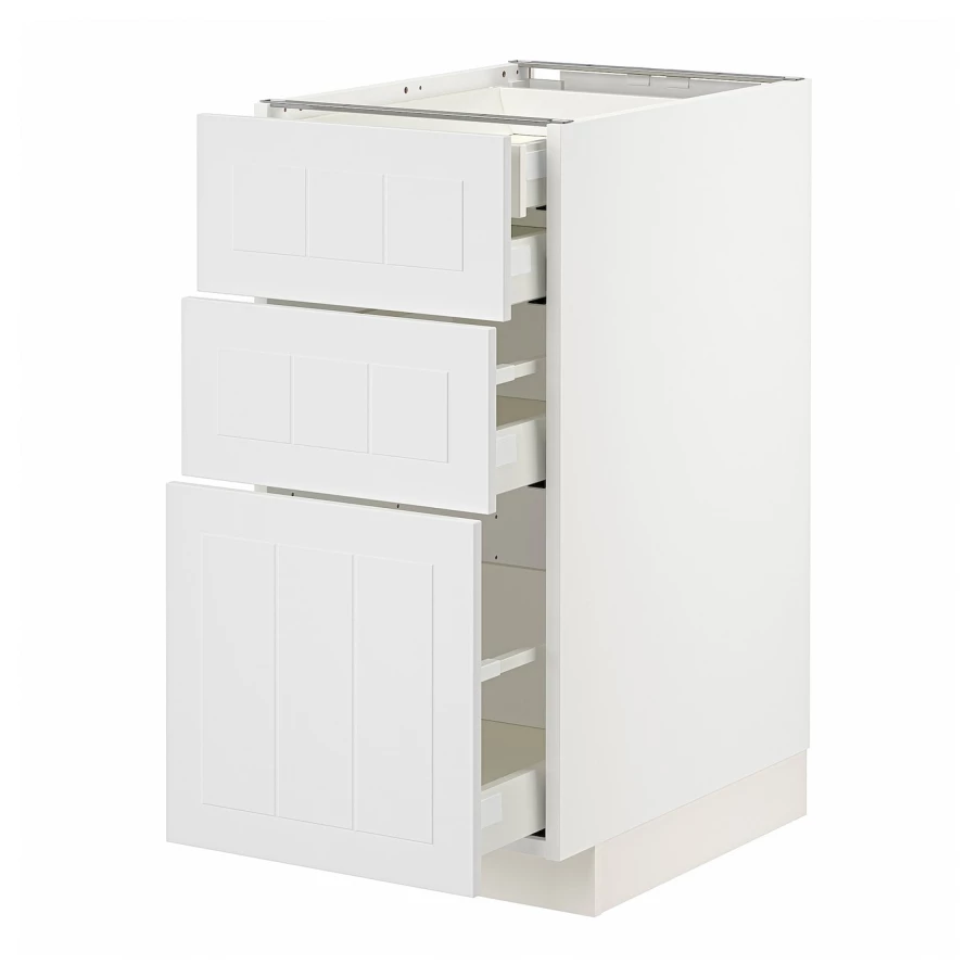 Напольный шкаф  - IKEA METOD MAXIMERA, 88x61,9x40см, белый, МЕТОД МАКСИМЕРА ИКЕА (изображение №1)