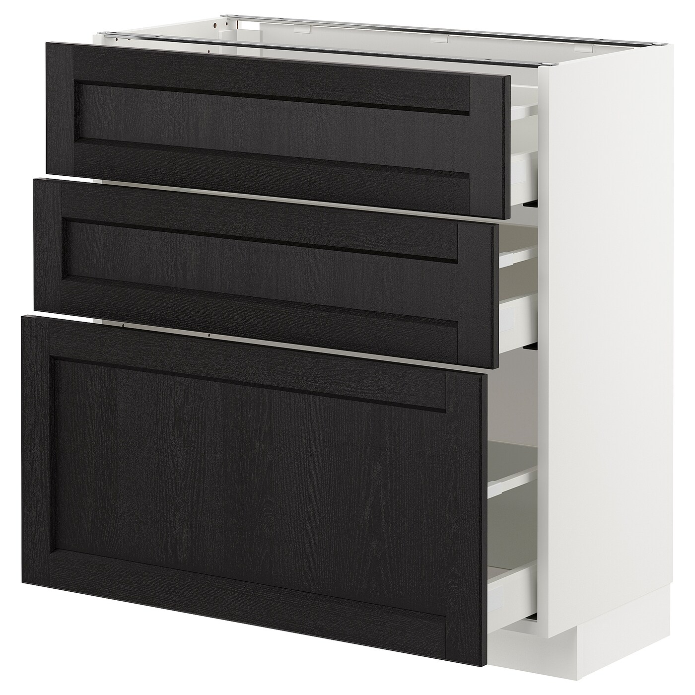 Напольный шкаф - METOD / MAXIMERA IKEA/ МЕТОД/ МАКСИМЕРА ИКЕА,  88х80 см, белый/коричневый