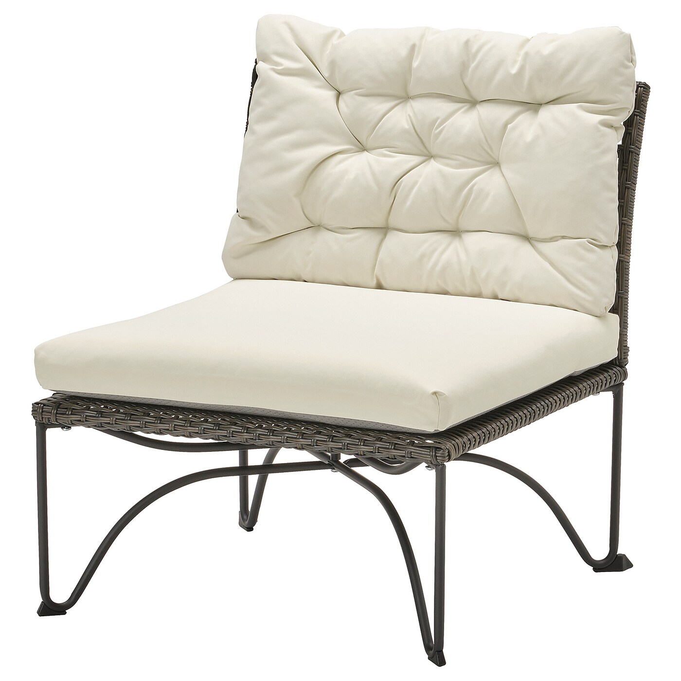 Кресло садовое - IKEA JUTHOLMEN, 65x73x83 см, серый/белый, ЮТХОЛЬМЕН ИКЕА