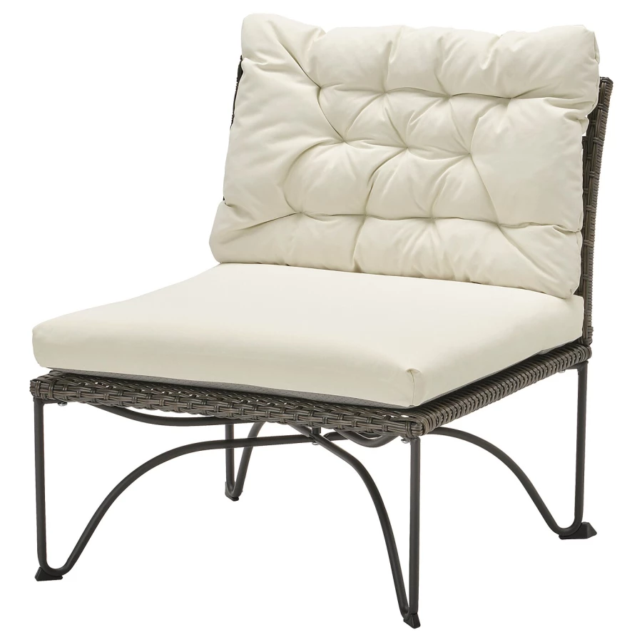 Кресло садовое - IKEA JUTHOLMEN, 65x73x83 см, серый/белый, ЮТХОЛЬМЕН ИКЕА (изображение №1)