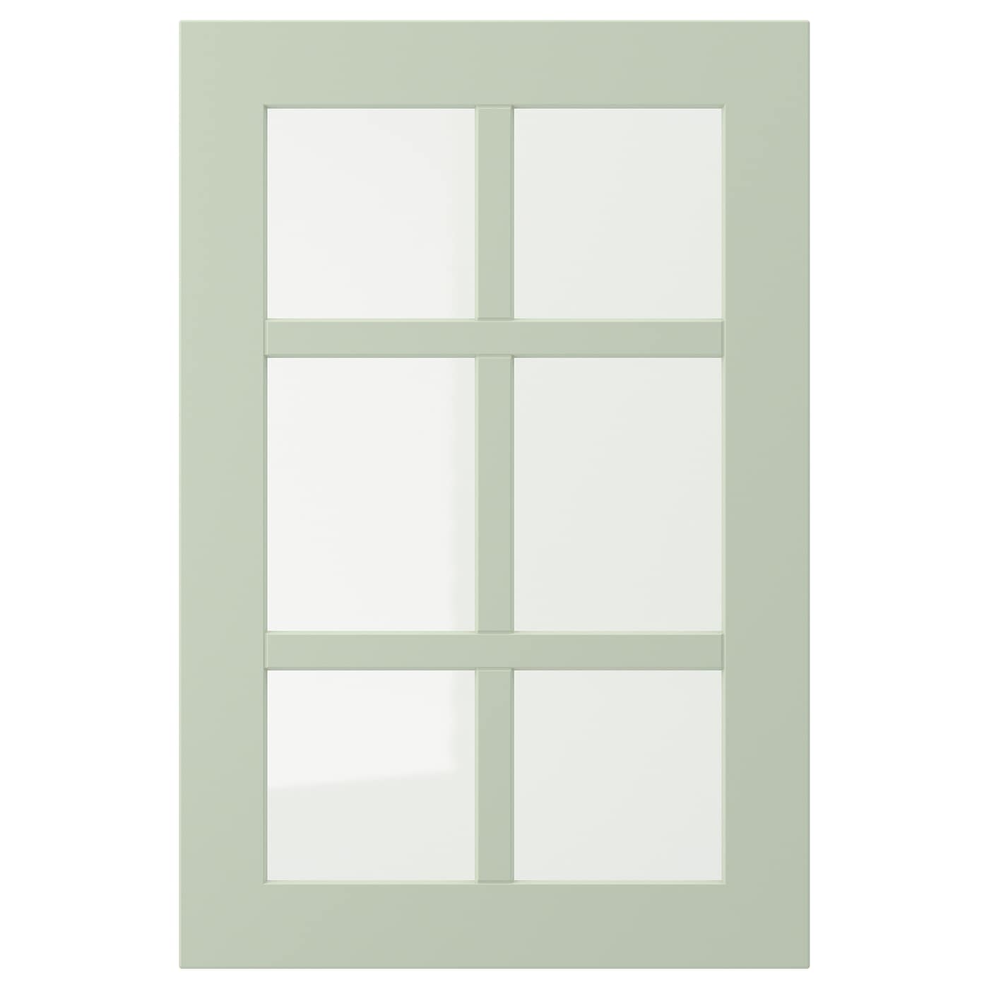 Дверца со стеклом - IKEA STENSUND, 60х40 см, светло-зеленый, СТЕНСУНД ИКЕА