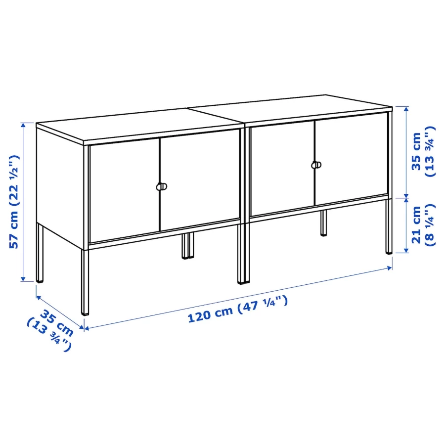 Шкаф - LIXHULT IKEA/ ЛИКСГУЛЬТ ИКЕА,  120х57 см, серый (изображение №8)